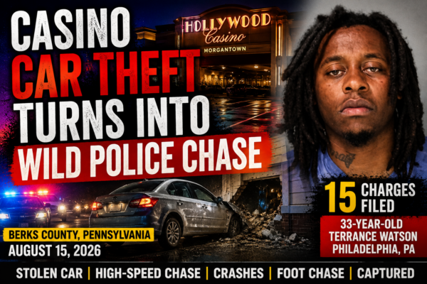 Casino Car Break-Ins Turn Into Wild Police Chase in Berks County